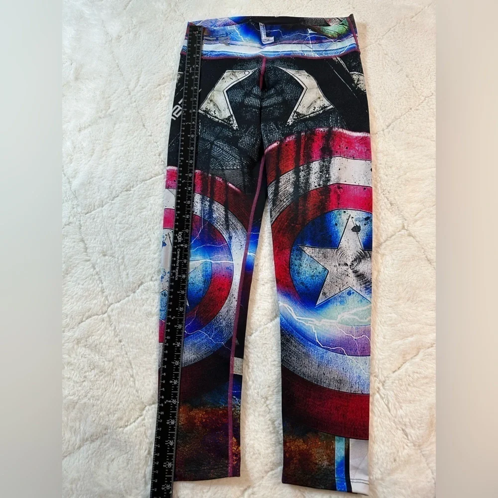 Fiber Heroes Limited Edition captain america one size fits all athletic leggings